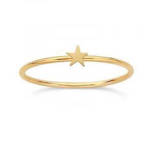 CUTE STAR MINIMALISM WEDDING RINGS GOLD