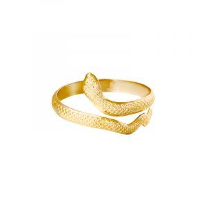 SNAKE PERSONALIZED VINTAGE RING GOLD