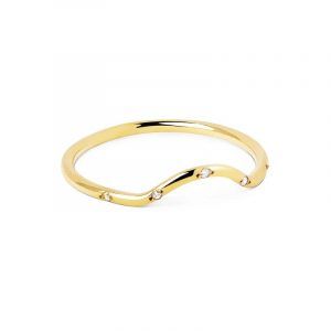 WAVE STONE RINGS GOLD